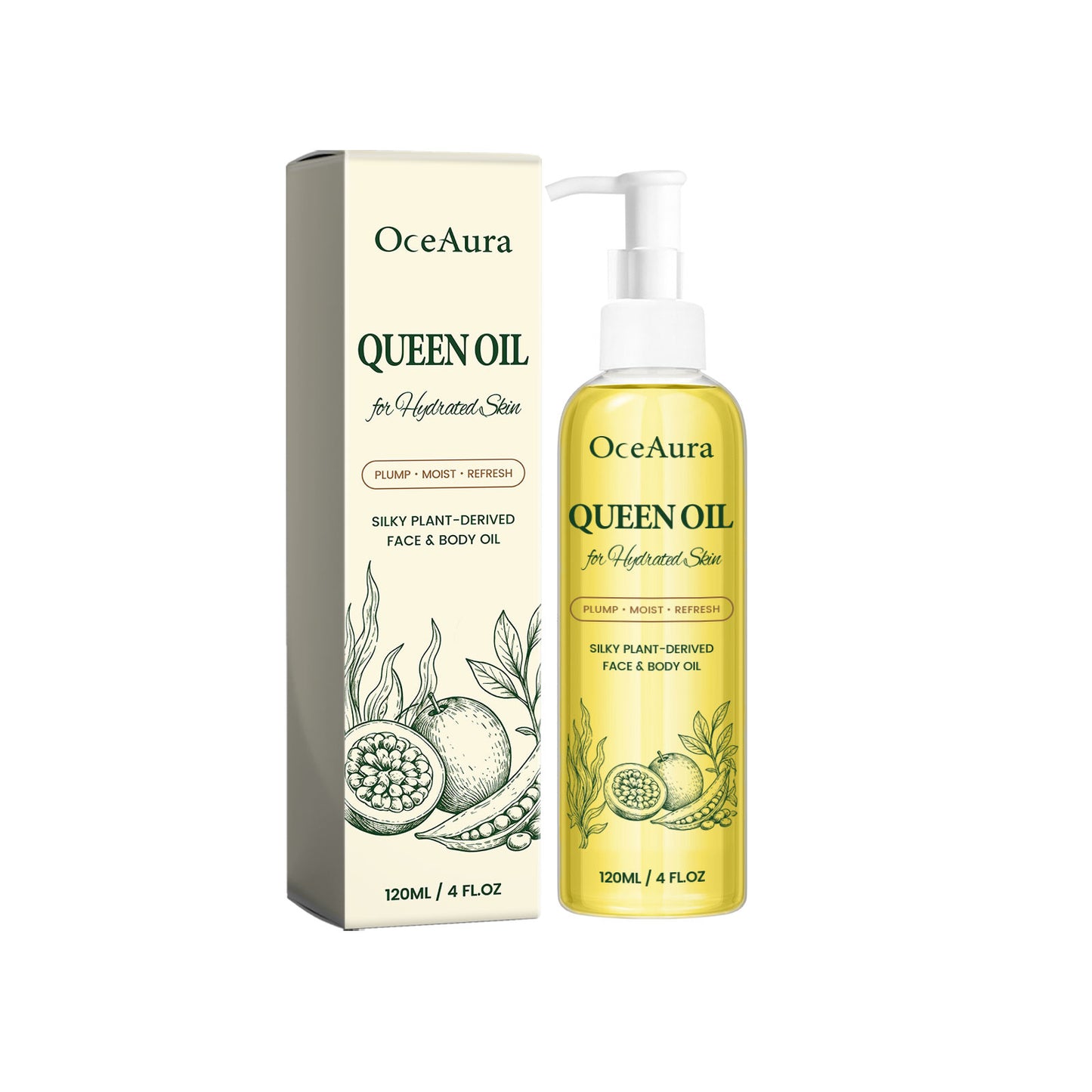 120ml Botanical Face and Body Oil with Seaweed & Egg-Fruit Seed Extracts