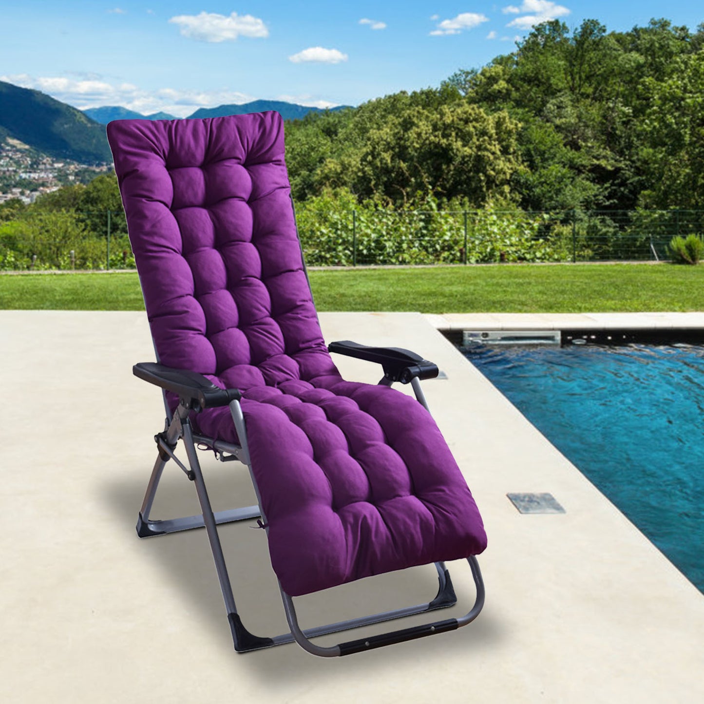 Comfortable Lounger Cushion for Deck Chairs - 67x22in & 71x22in Options