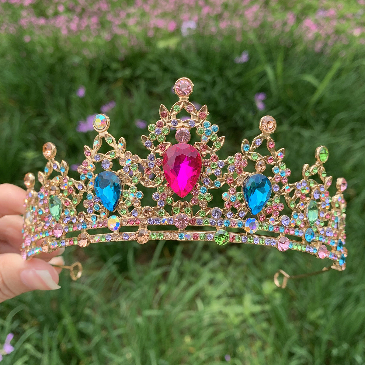 Rhinestone Crown Headband Wedding Hair Accessory