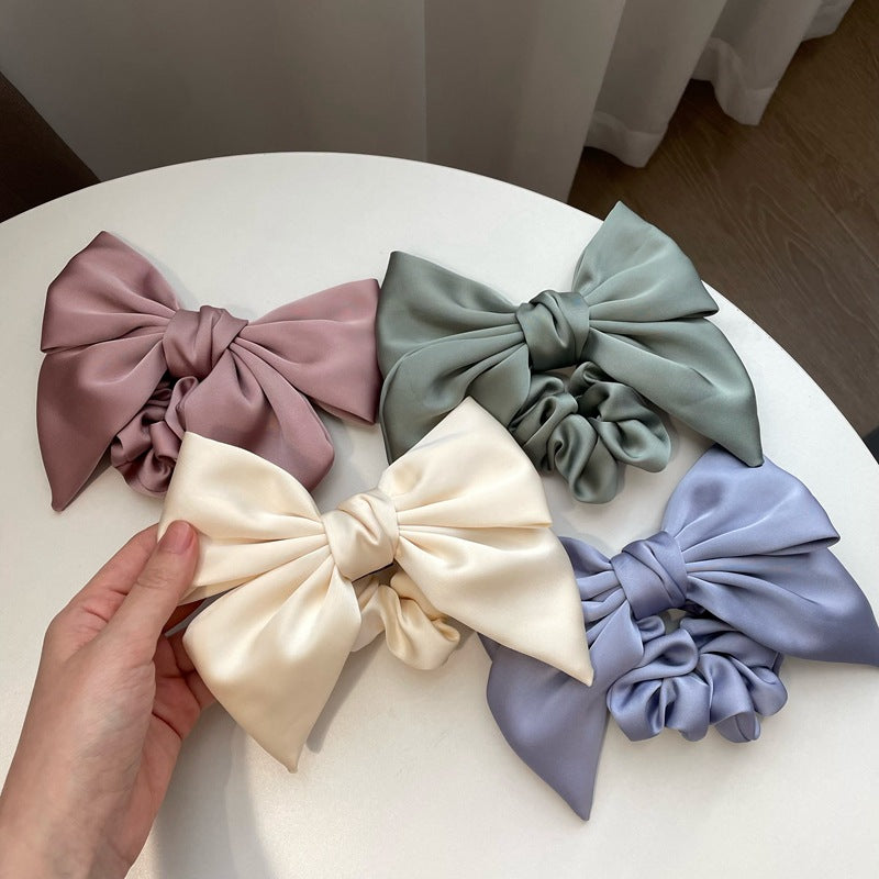 Satin Bow Hair Clip - Mori Style