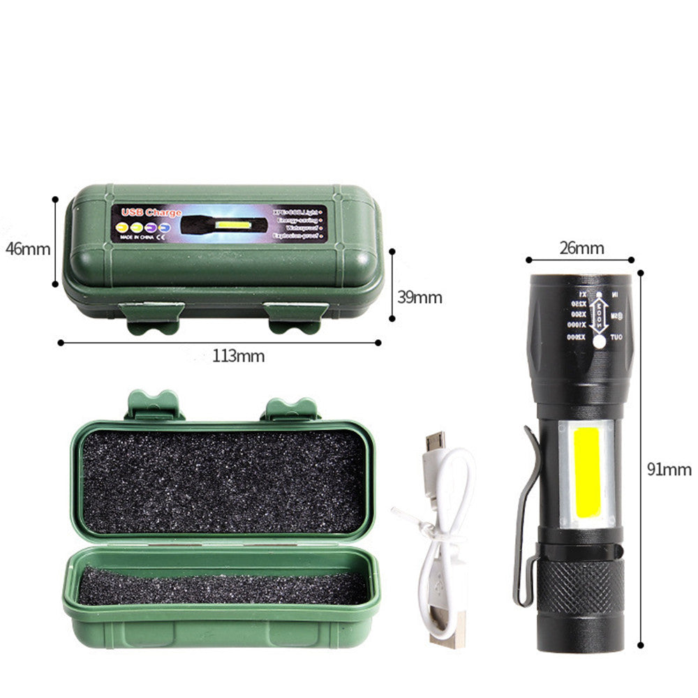 Rechargeable LED Flashlight 2-Pack, Compact Outdoor Torch for Camping & Hiking