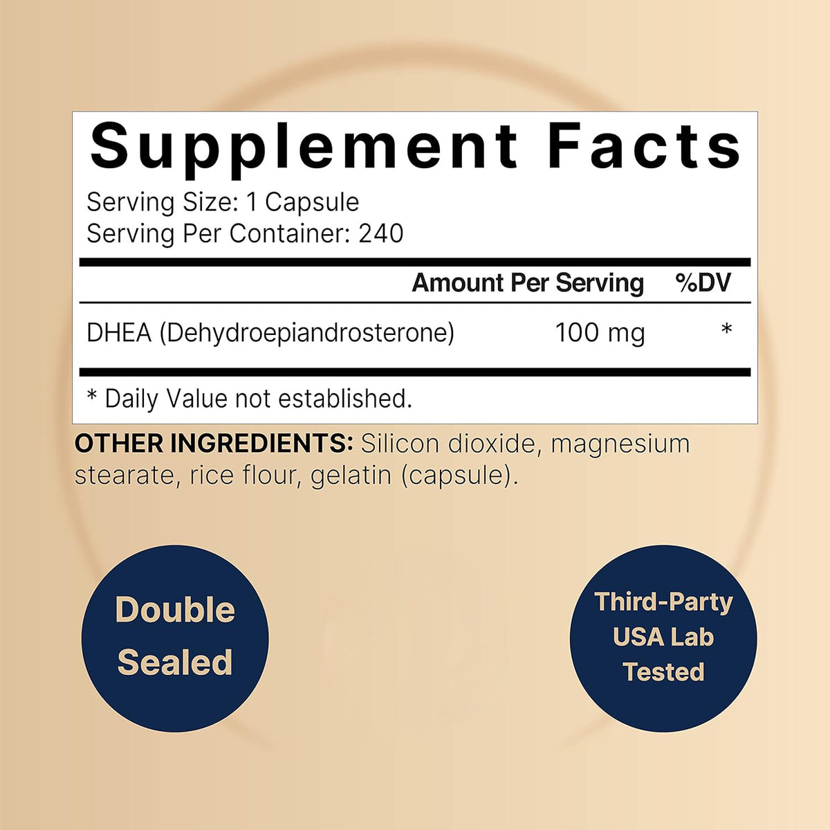 240 Tablets Health Supplement Bottle
