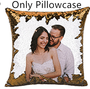 Sequin Custom Gift Pillow - Soft Velvet Cover with Color Options, 40x40cm