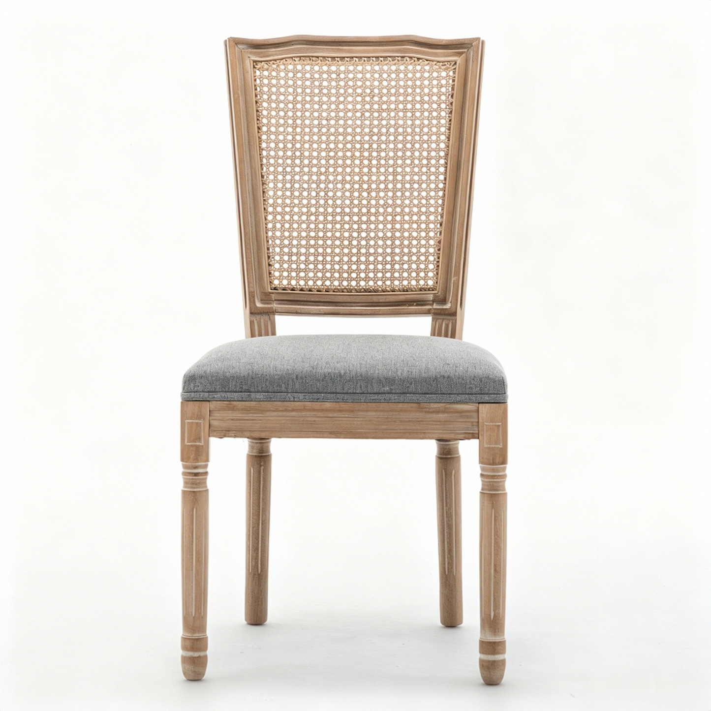 Farmhouse Solid Wood Dining Chairs with Cushioned Seat - Set of 2