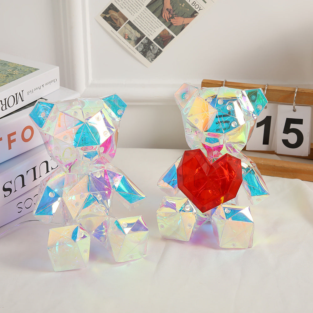 Colorful Bear Night Light - Birthday & Valentine's Day Gift for Kids