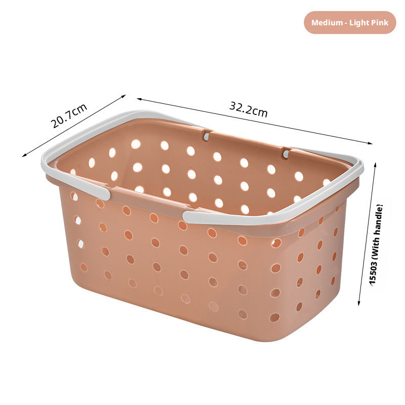 Medium Beige Clothes Basket - Durable Plastic Laundry Hamper, 1 Piece