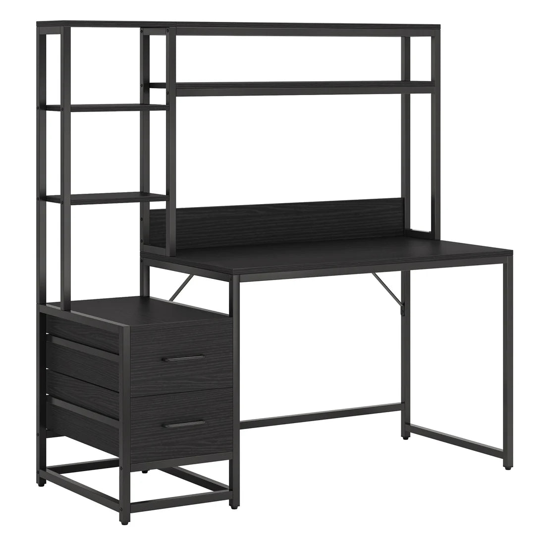 Multifunctional Computer Desk with Storage - Black