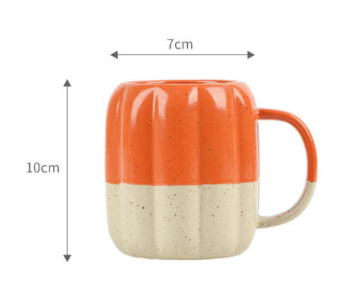 Ceramic Pumpkin Mug 425ML - Halloween Fall Coffee Cup - Microwave Safe