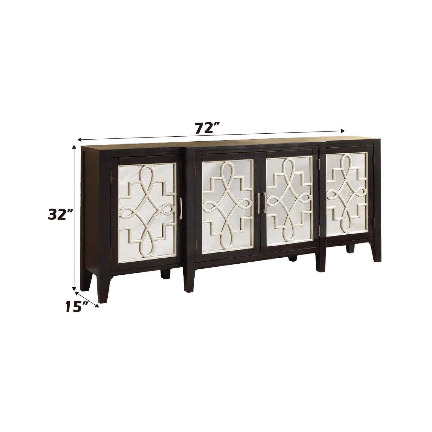Kacia Antique Black Console Cabinet - Stylish Storage Solution