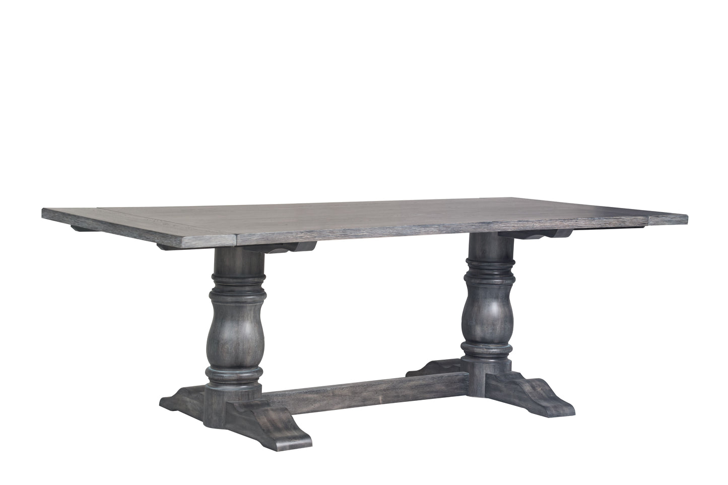 7-Piece Weathered Gray Dining Room Set - Rectangular Table & Chairs
