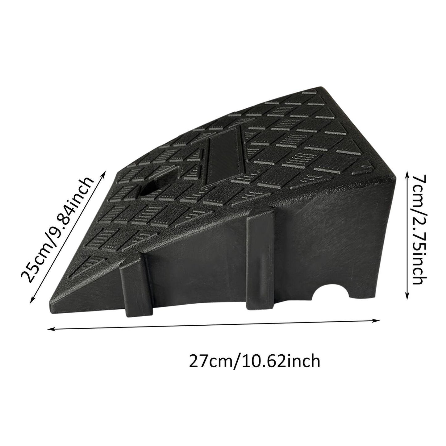 Yellow Curb Ramp Pair for Driveway and Vehicle Access - Heavy Duty PVC