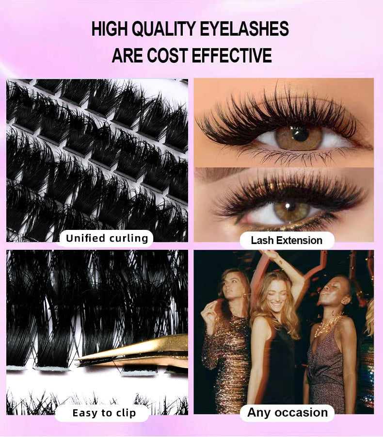 DIY Lash Extension Kit - 280pcs Individual D Curl Cluster Eyelashes