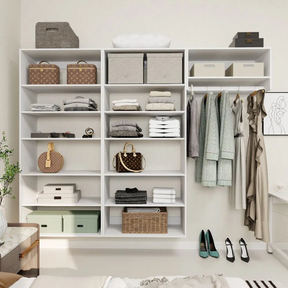 Livelylodge Modular Wardrobe Closet - Freestanding White With