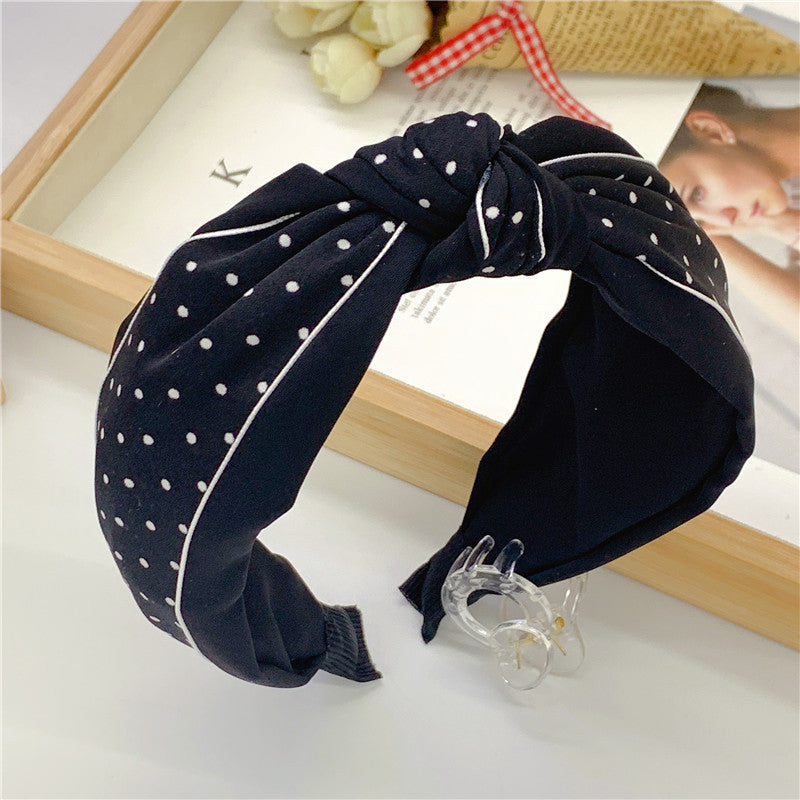 Knotted Fabric Headband - Korean Style