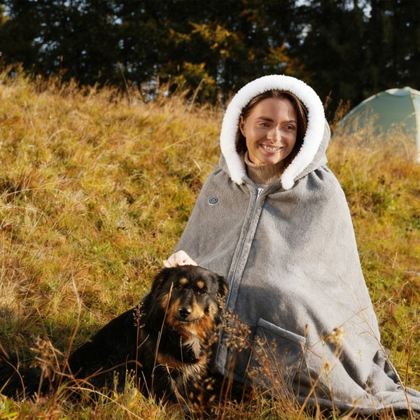 Wearable Heated Blanket with 3 Heat Levels - USB-Powered, 59x31in