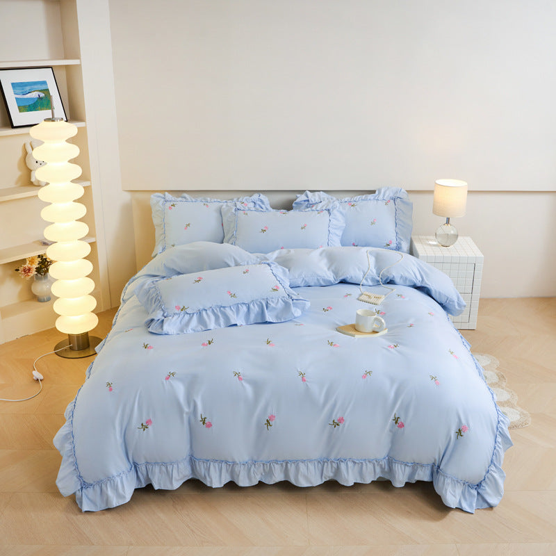 Four-Piece Bedding Set for Dorms and Home - Multiple Sizes & Patterns