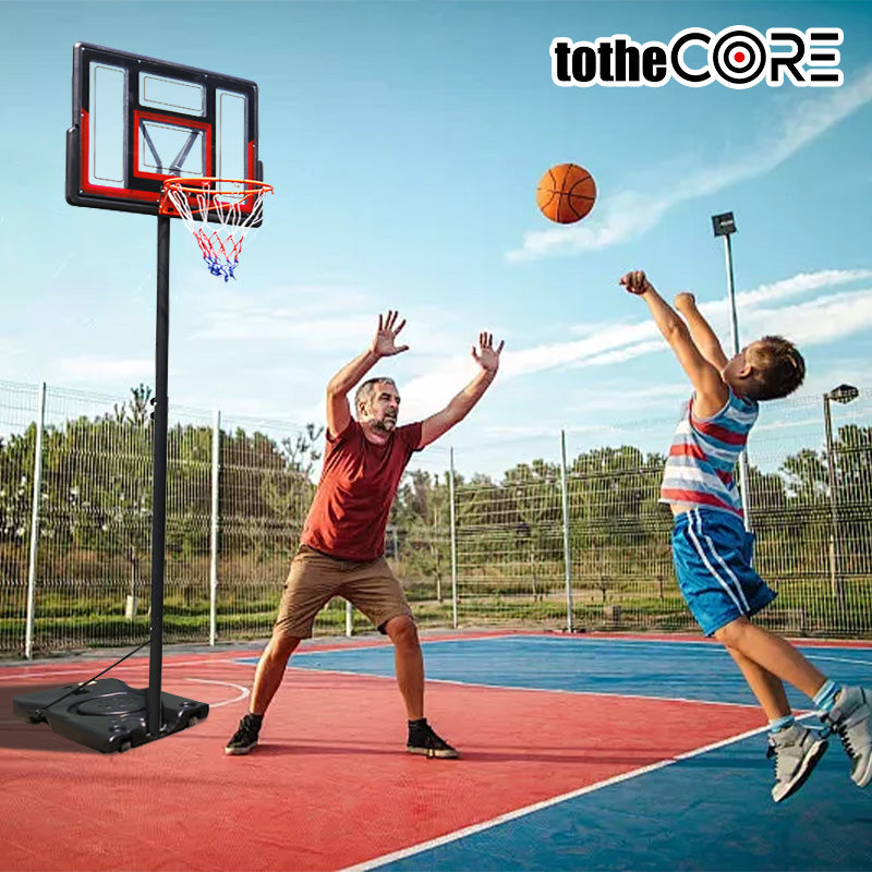 Adjustable Portable Basketball Hoop - 4.43ft to 10ft Height, Durable Design