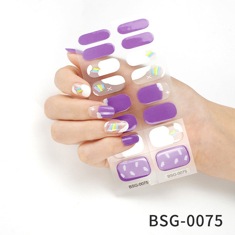 Semi-Cured Nail Stickers - 3D UV Gel Nail Art Set