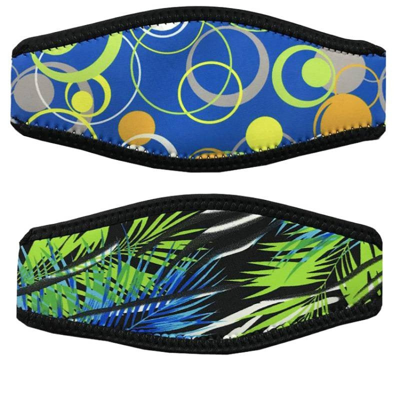 Diving Mask Strap with Protective Case & Hair Band - Black