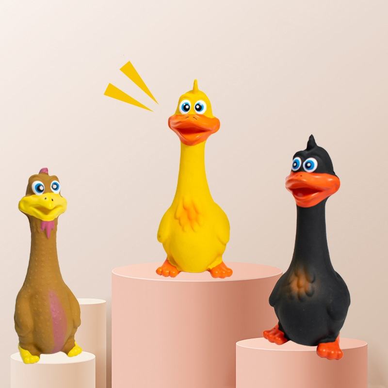 3-Pack Latex Squeaky Dog Chew Toys - Interactive Play & Teething Relief