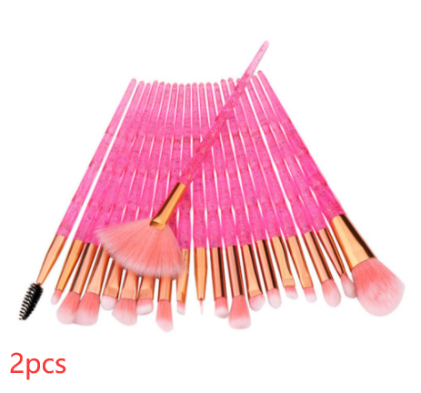 Colorful Makeup Brush Set with 20 Brushes | Cosmetic Tools for Face & Eyes