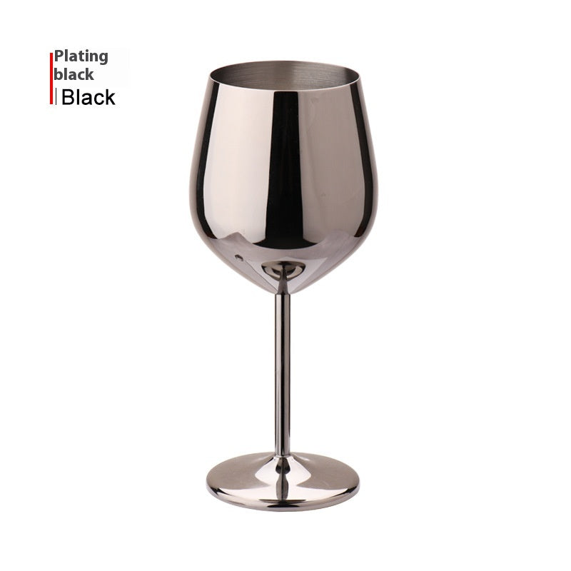 500ml High-Leg Drop-Resistant Copper Plated Wine Glass - European Style