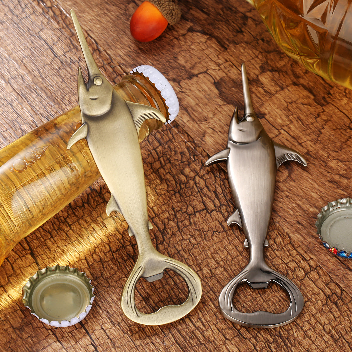 Swordfish Handle Metal Beer Bottle Opener - Retro Kitchen Tool