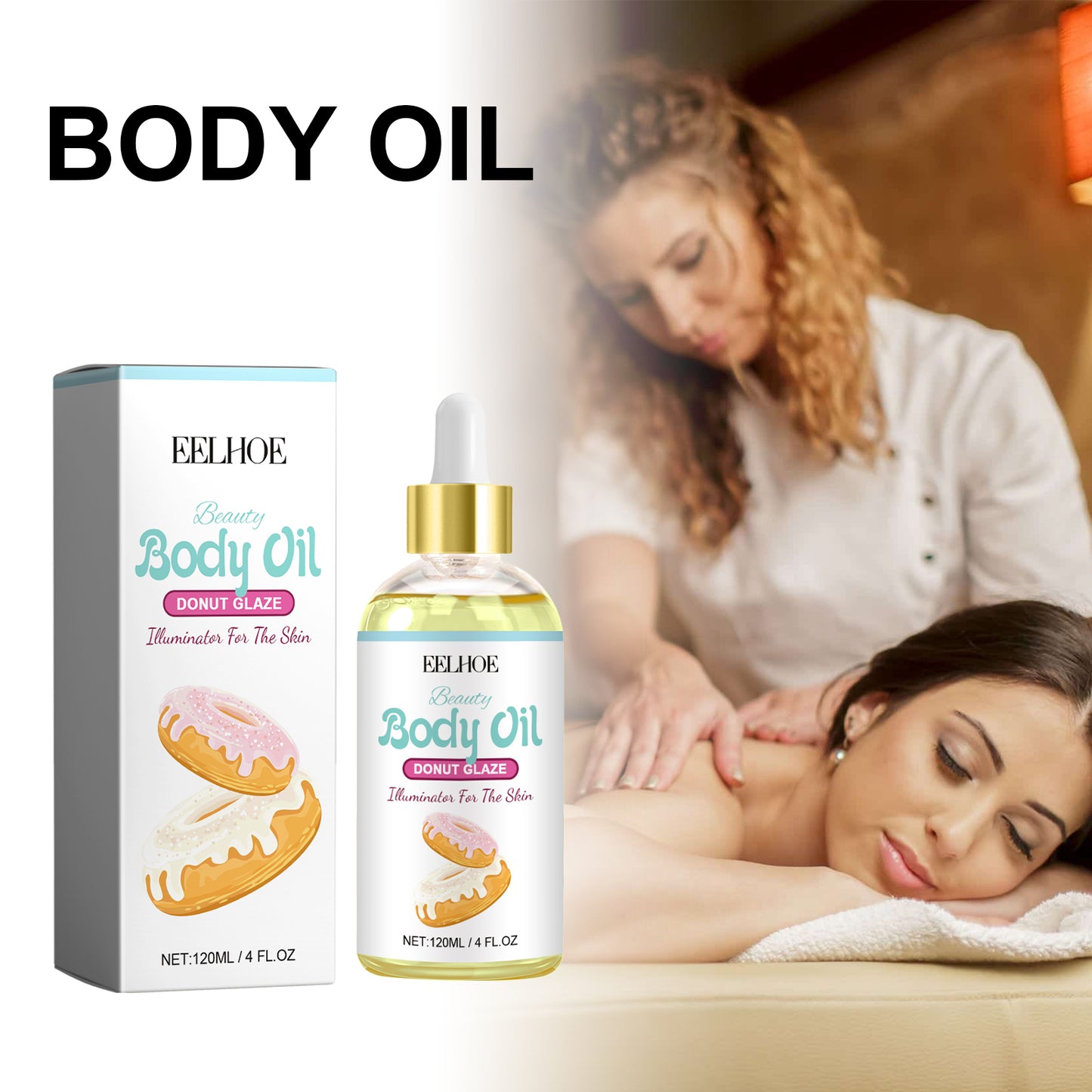 Moisturizing Body Oil for Skin Firming and Muscle Relaxation - 120ml