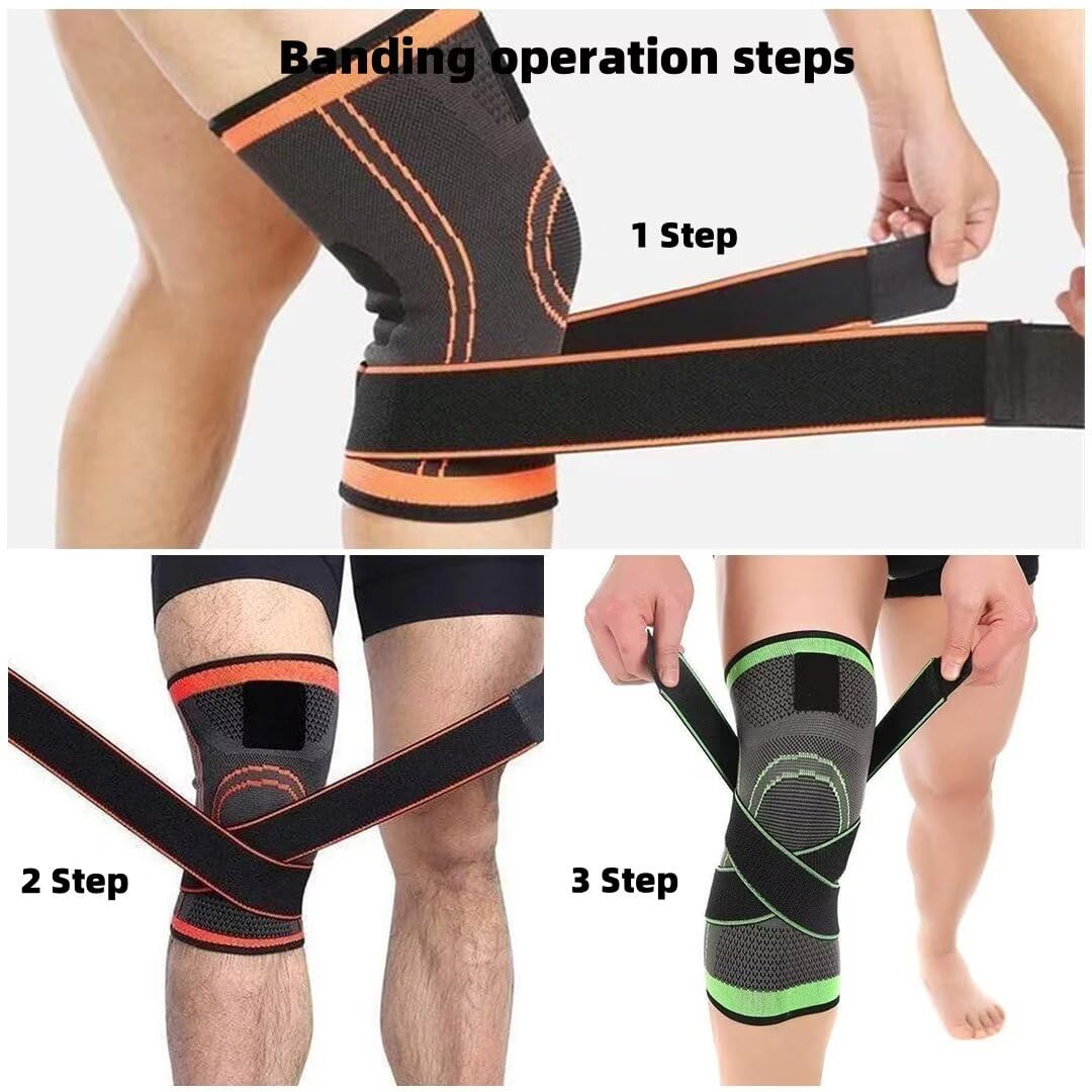 Adjustable Knee Support Wrap for Meniscus Protection - Compression Straps
