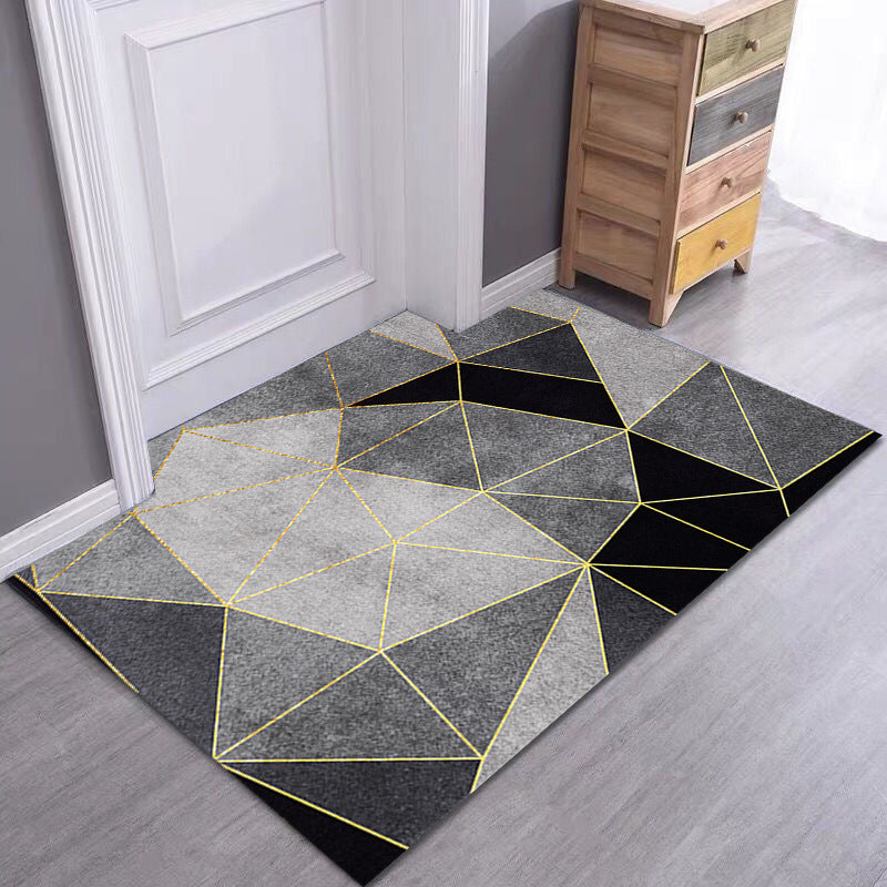 Crystal Velvet Doormat Entry Rug Modern Minimalist Household Floor Mat