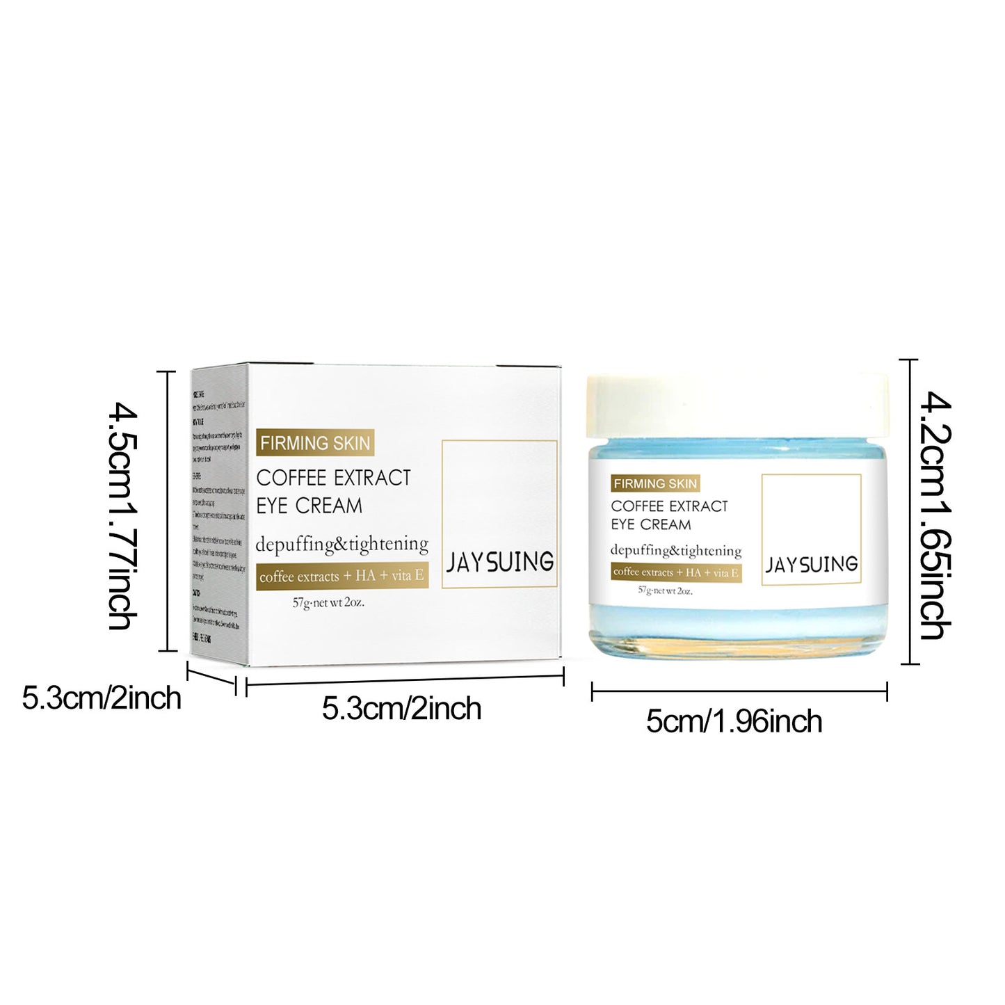 Coffee Firming Eye Cream for Dark Circles, Puffiness & Fine Lines