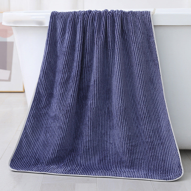 Large Coral Fleece Bath Towel - Thickened Swim & Beach Towel 70x140cm