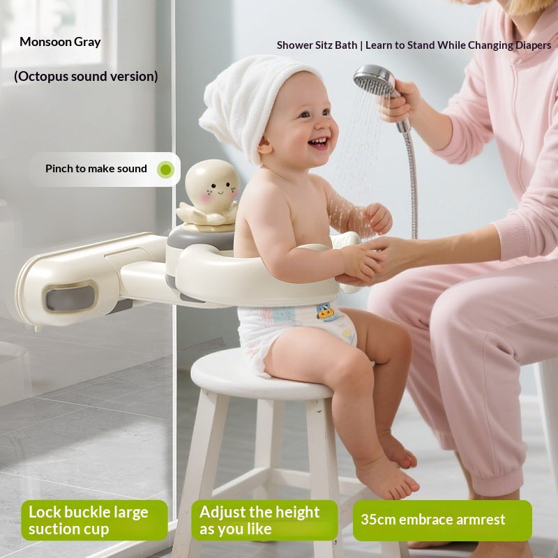 Baby Bathing Support Stand - Infant & Toddler Standing Bath Aid
