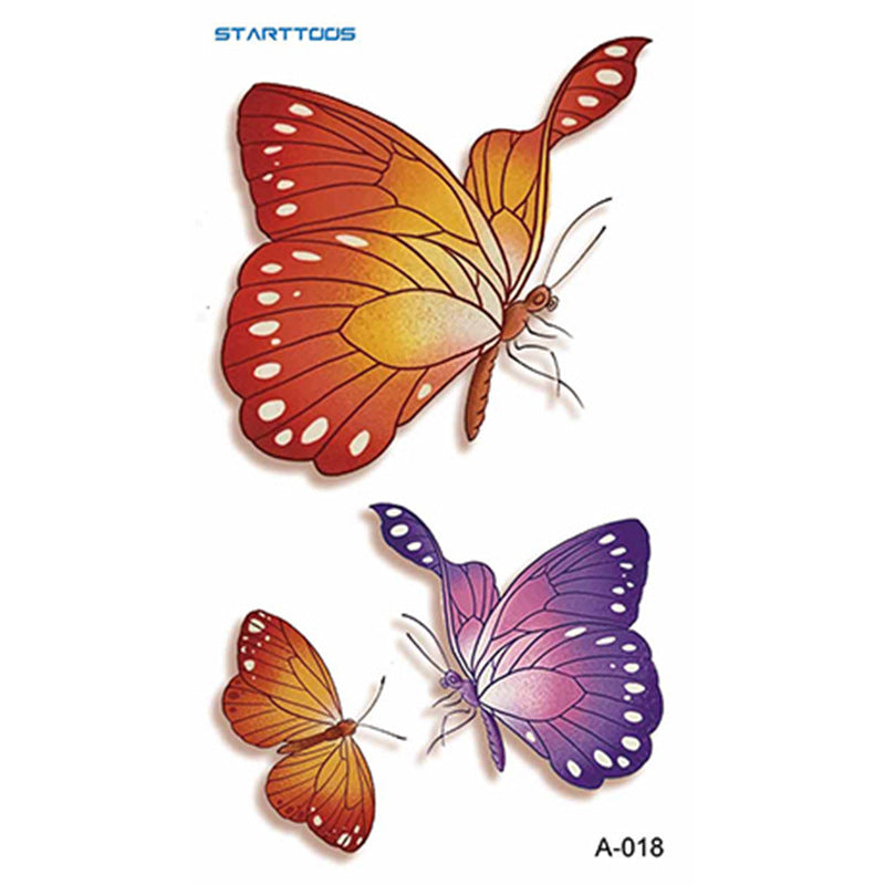 Semi-Permanent Tattoo Sticker Set for Nail Art - Multiple Patterns & Sizes
