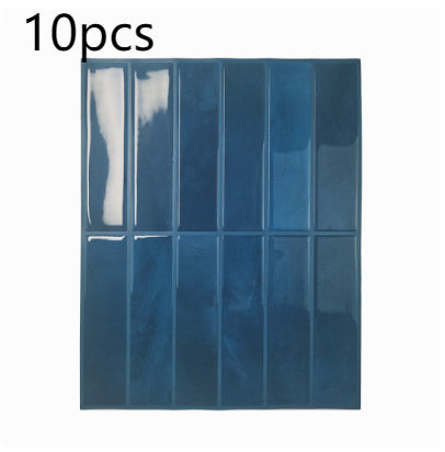 Waterproof 3D Self-Adhesive Wall Sticker for Kitchen Bathroom - High Temp Resistant