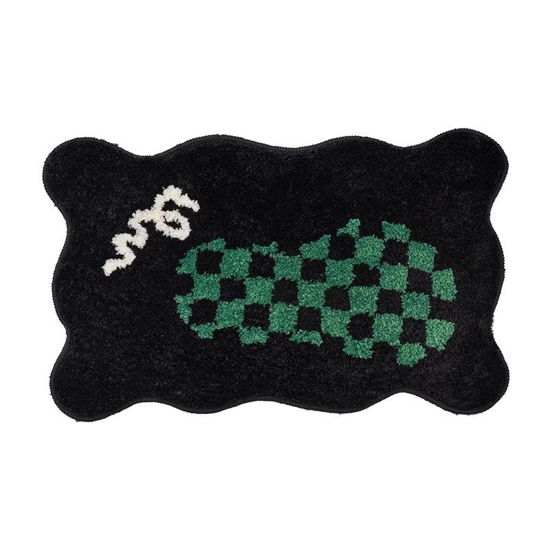 Absorbent Bathroom Floor Mat Geometric Pattern Non-Slip Home Ground Rug
