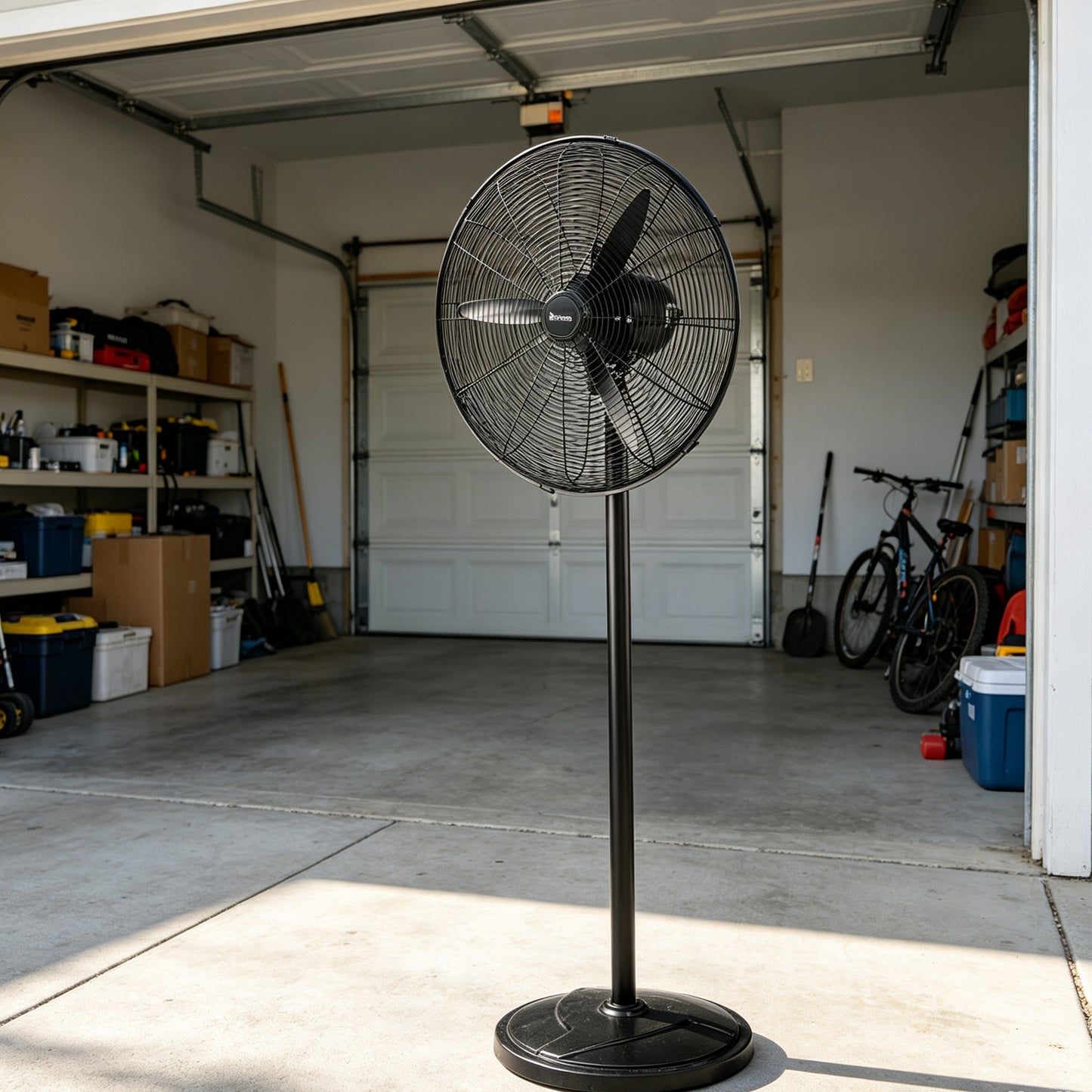 20 Inch Oscillating Pedestal Floor Fan with Copper Motor, 4-Speed Adjustable Height