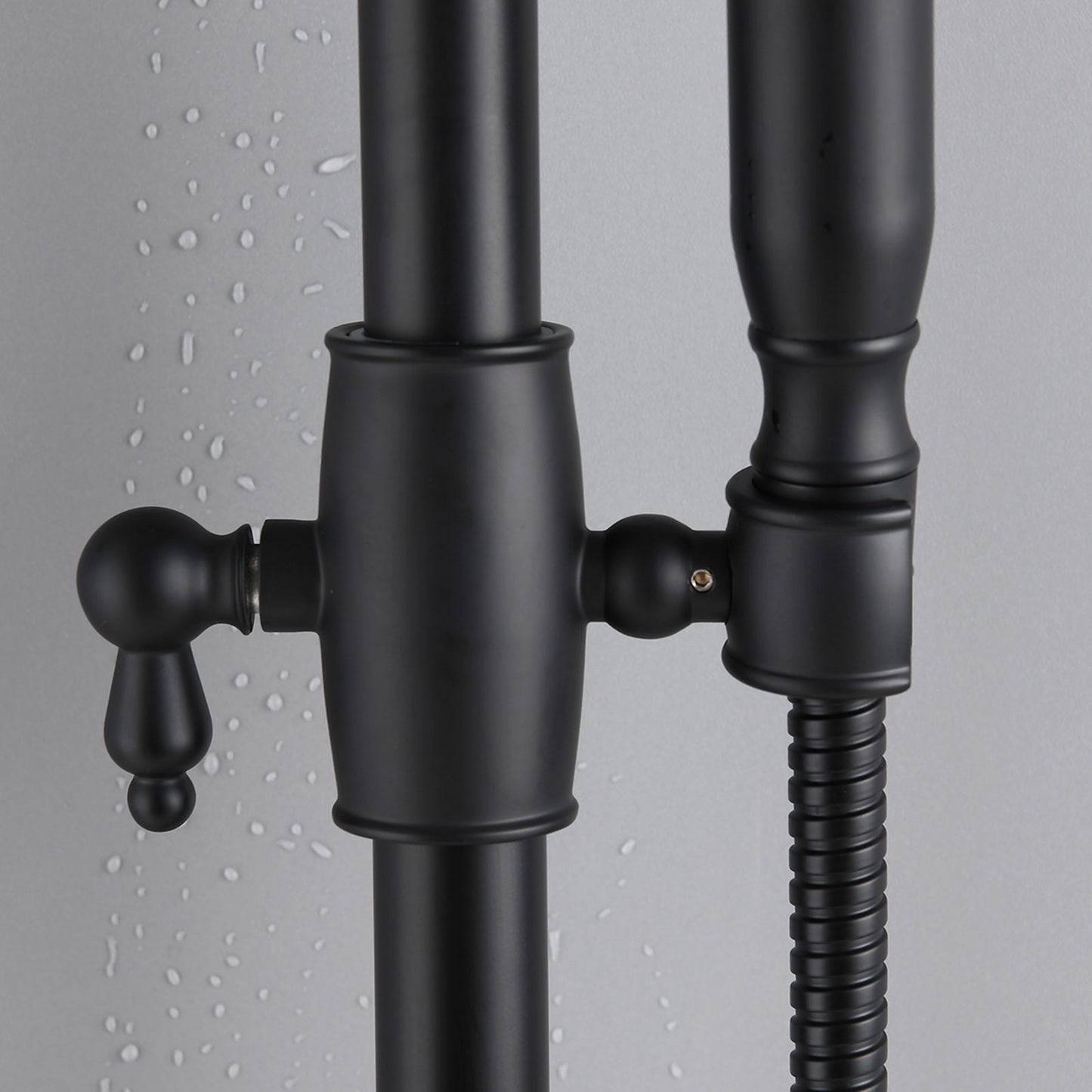 8-Inch Rain Shower Combo System with Hand Shower - Matte Black