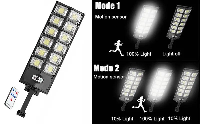 Solar Street Light 360 LED Ultra-Bright Outdoor Garden Lighting - Daylight Mode