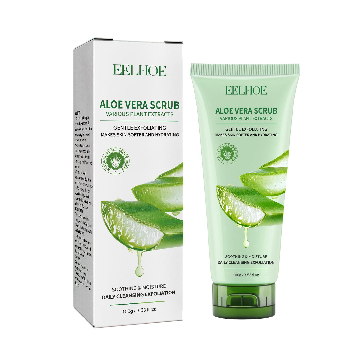 Aloe Vera Exfoliating Scrub for Deep Pore Cleansing & Acne Smoothing - 100g