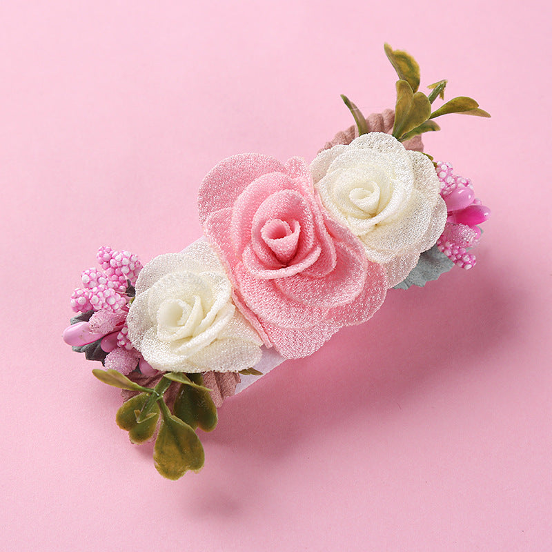 Children's Flower Hair Clip - Pearl Finish