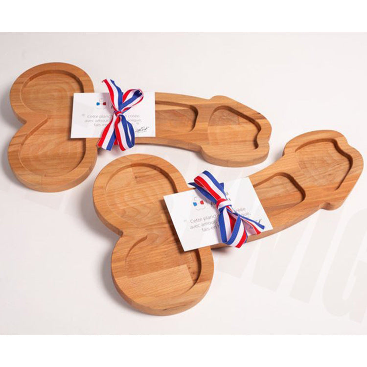 Wooden Fruit Plate - Modern Decorative Serving Dish for Kitchen & Garden
