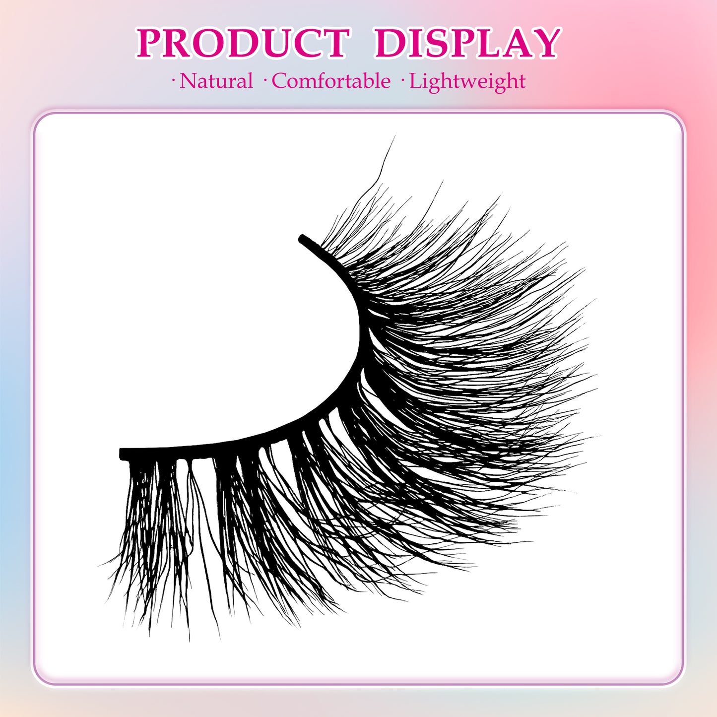 3D Premium Faux Mink False Eyelashes - Voluminous Cluster Style, 10 Pairs