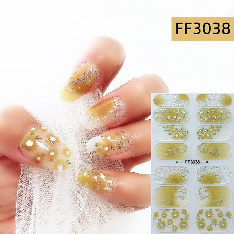 3D Nail Art Crystal Nail Polish Film Full Paste Non-Toxic Durable Stickers