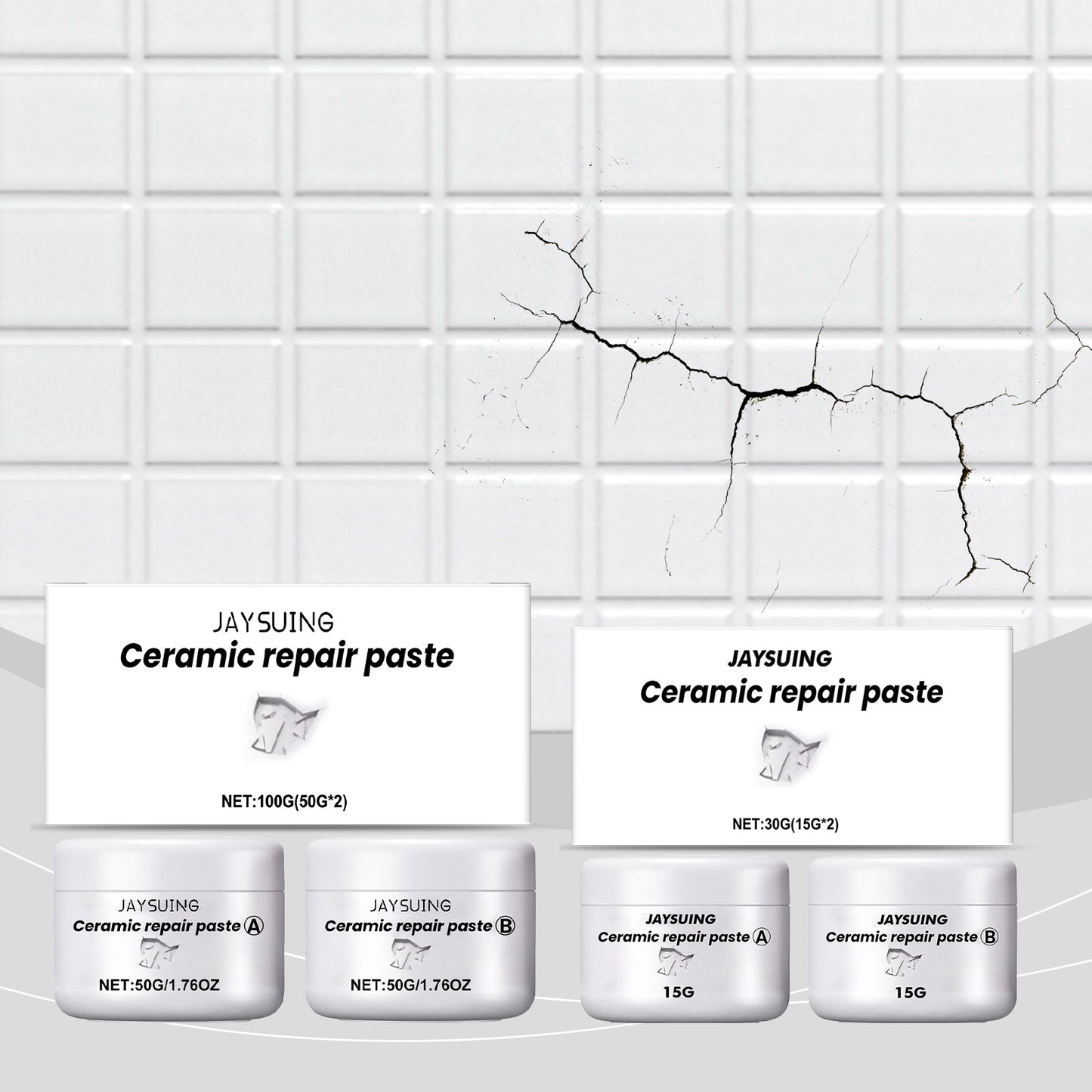 Tile Repair Agent 50g - Crack & Hole Repair for Ceramic Tiles
