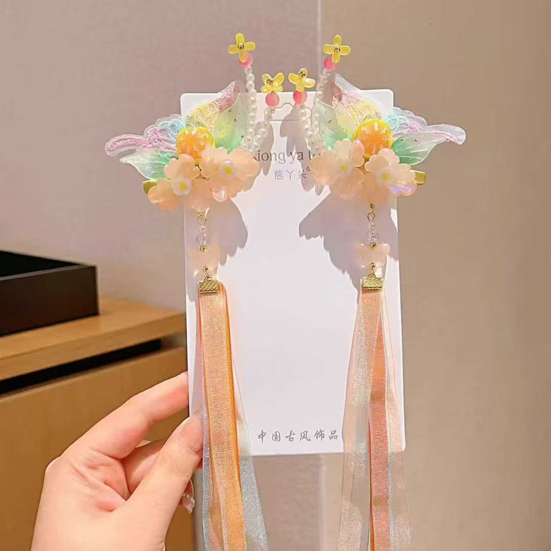 Large Butterfly Hair Clip Silk Flower Hair Accessory for Women