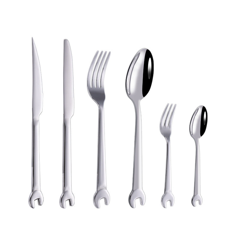 Stainless Steel Knife, Fork, and Spoon Set - Modern Kitchen Flatware