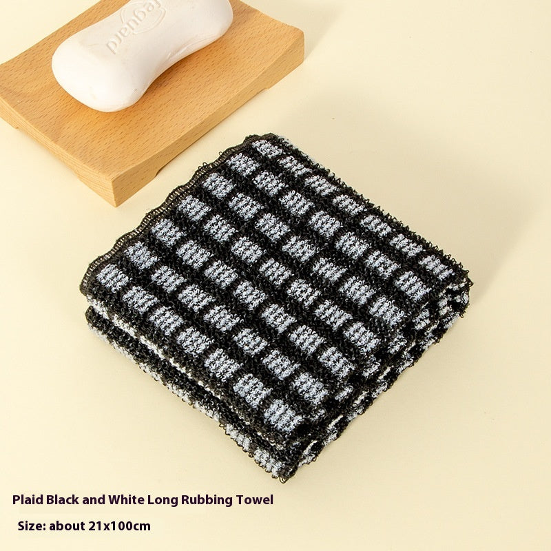 Unisex Long Strip Bath Towel for Easy Foaming Back Rub - Multiple Colors