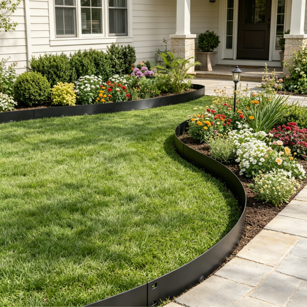 5-Pack Steel Landscape Edging 39 Inch x 4 Inch Rust-Resistant Garden Border