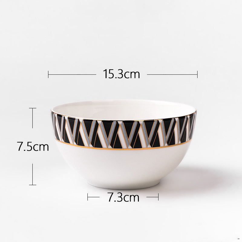 Nordic Style Bone China Dinnerware Set - Plates & Tableware for Home